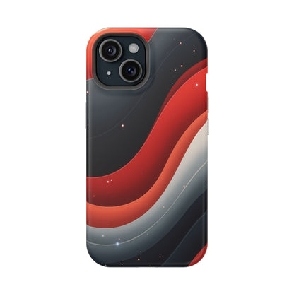 Celestial Waves iPhone Case - Galaxy Space Design, Aesthetic Gift Idea