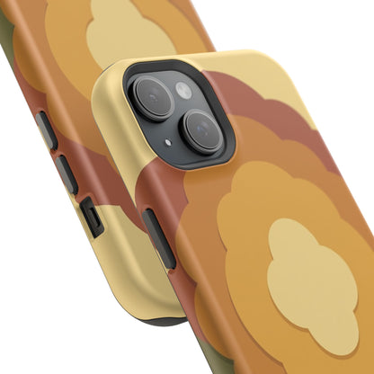 Retro Layered Bloom iPhone Case - 70s Flower Power Design, Vintage Aesthetic Gift Idea