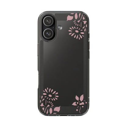Elegant Floral Clear Phone Case – Minimalist Chic Protection