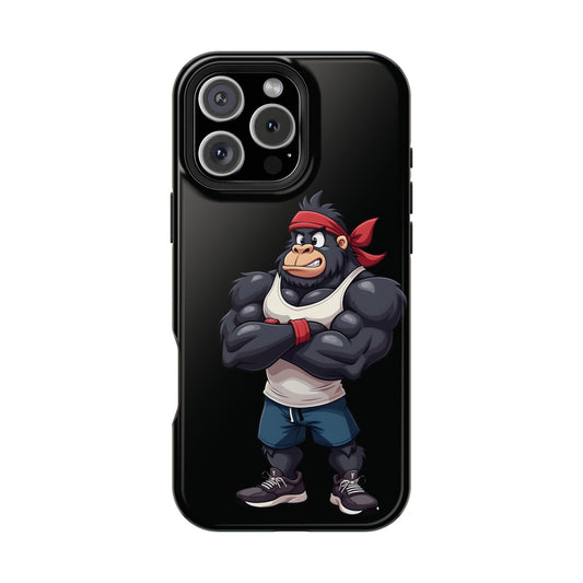 Red Band Gym Gorilla Phone Case – Fierce Style Meets Tough Protection