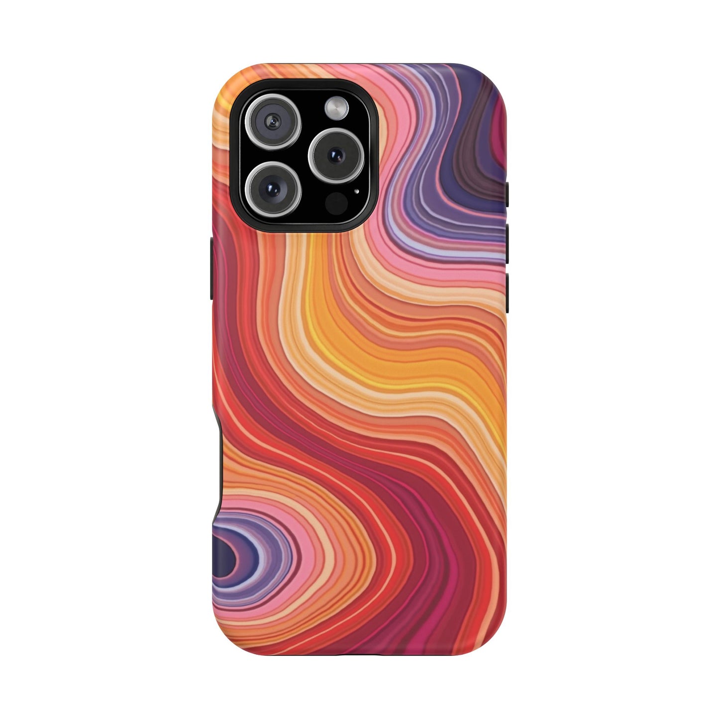 Lava Flow iPhone Case - Abstract Swirl Design, Trendy Aesthetic Gift Idea