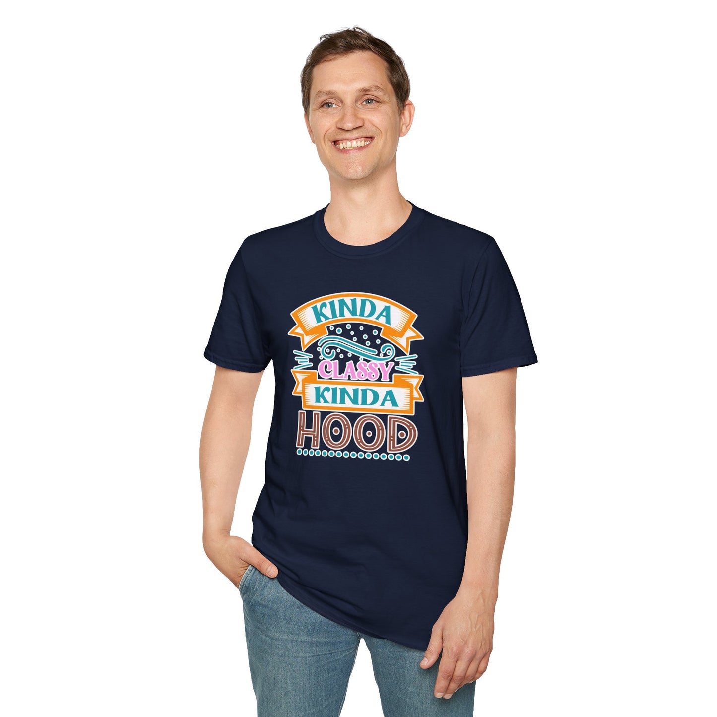 "Kinda Classy, Kinda Hood" Funny Dual-Vibe T-Shirt – Effortlessly Cool Graphic Tee for the Ironic Minimalist & Streetwise Sassy Soul