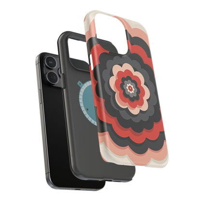 Floral Phone Case - Retro Flower iPhone Case, Aesthetic Gift Idea, Cute Pink Design