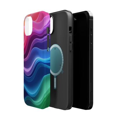 Pastel Wave Phone Case - Aesthetic iPhone Case | Lavender & Blue Gradient Design | Gifts for Her | Unique Art Print