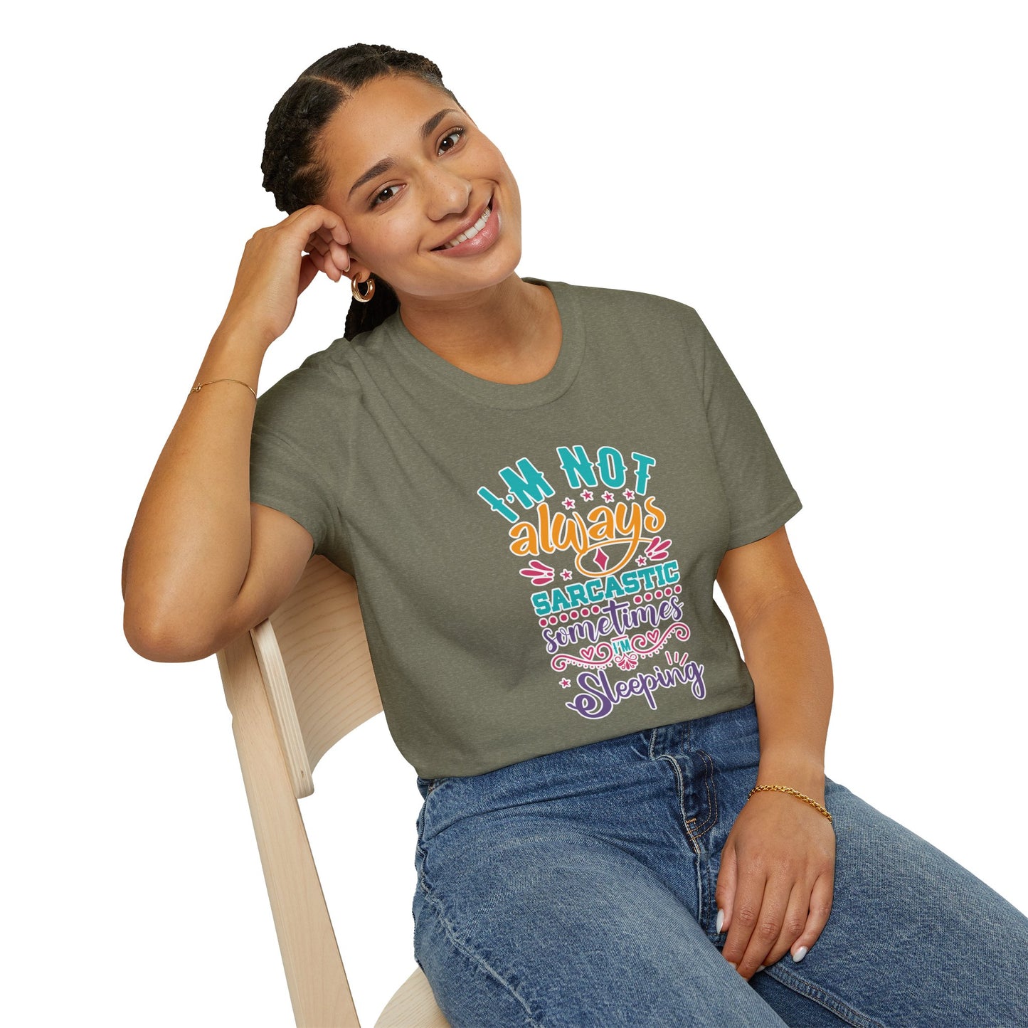 Funny Sarcastic Shirt - Sleepy Tee, Witty Graphic T-Shirt, Gift for Sarcastic People, Black Aesthetic Clothing
