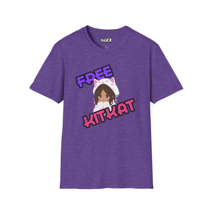 "Free KitKat" Anime Girl T-Shirt – Cute Kawaii Cat Hoodie Design