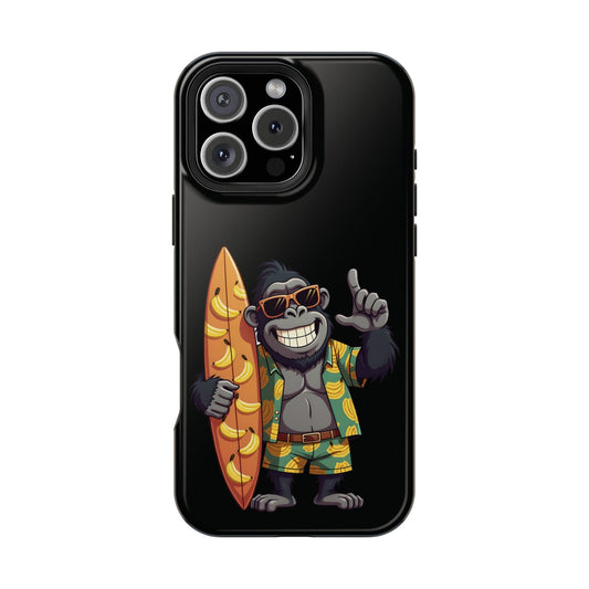 Banana Vibes Surf Gorilla Phone Case – Tropical Chill Meets Jungle Fun