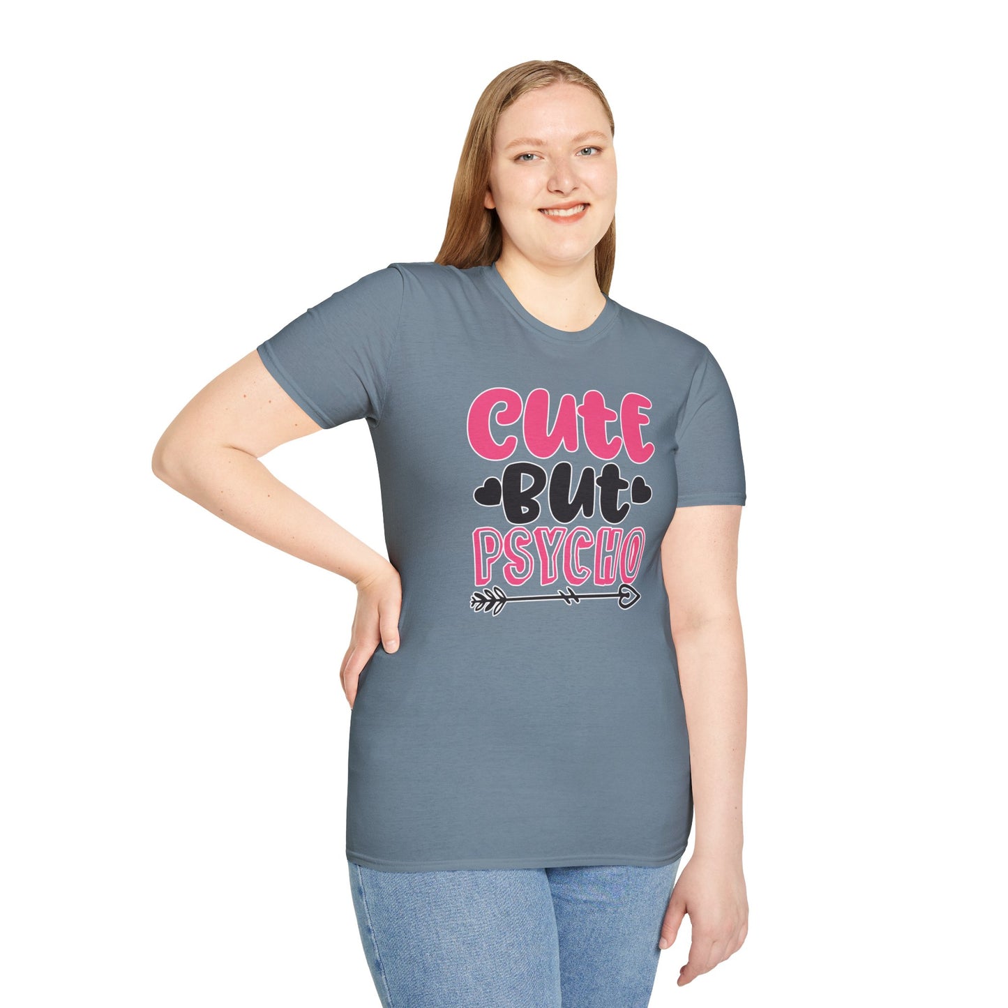 Funny Cute But Psycho Shirt - Sarcastic Tee, Women's Graphic Top, Gift Idea for Her, Quirky Statement Clothing