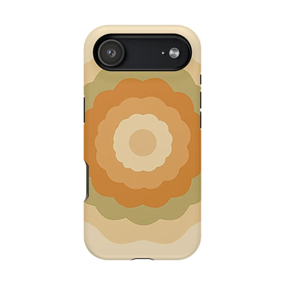 Retro Bloom iPhone Case - 70s Floral Design, Vintage Aesthetic Gift Idea