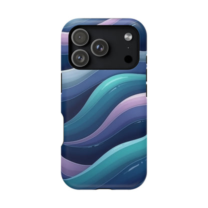 Blue Wave Phone Case - Aesthetic iPhone Case | Dark Moody Gradient Design | Gifts for Her | Unique Art Print