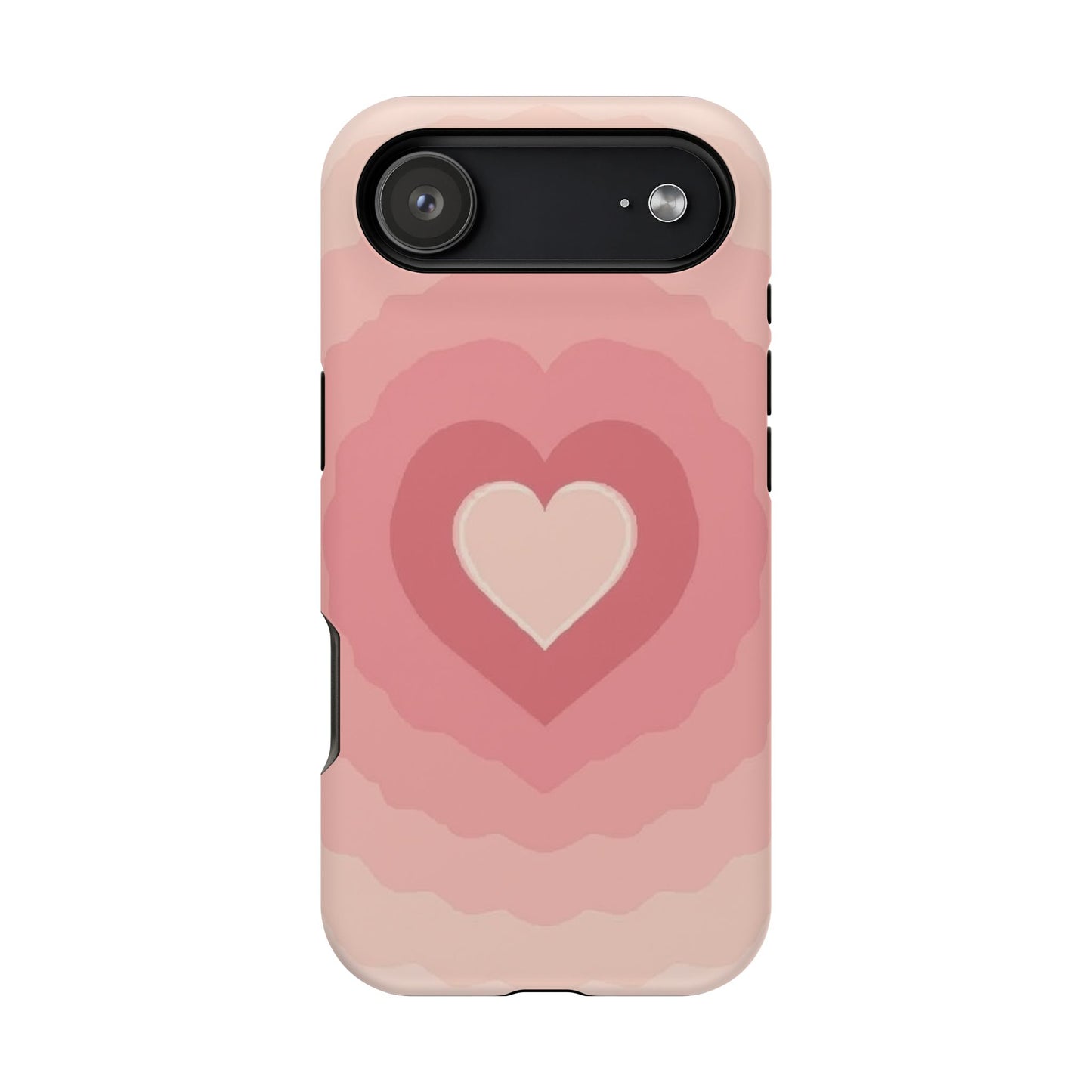 Pink Layered Heart iPhone Case - Cute Aesthetic Y2K Valentine's Gift