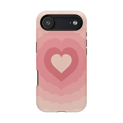 Pink Layered Heart iPhone Case - Cute Aesthetic Y2K Valentine's Gift
