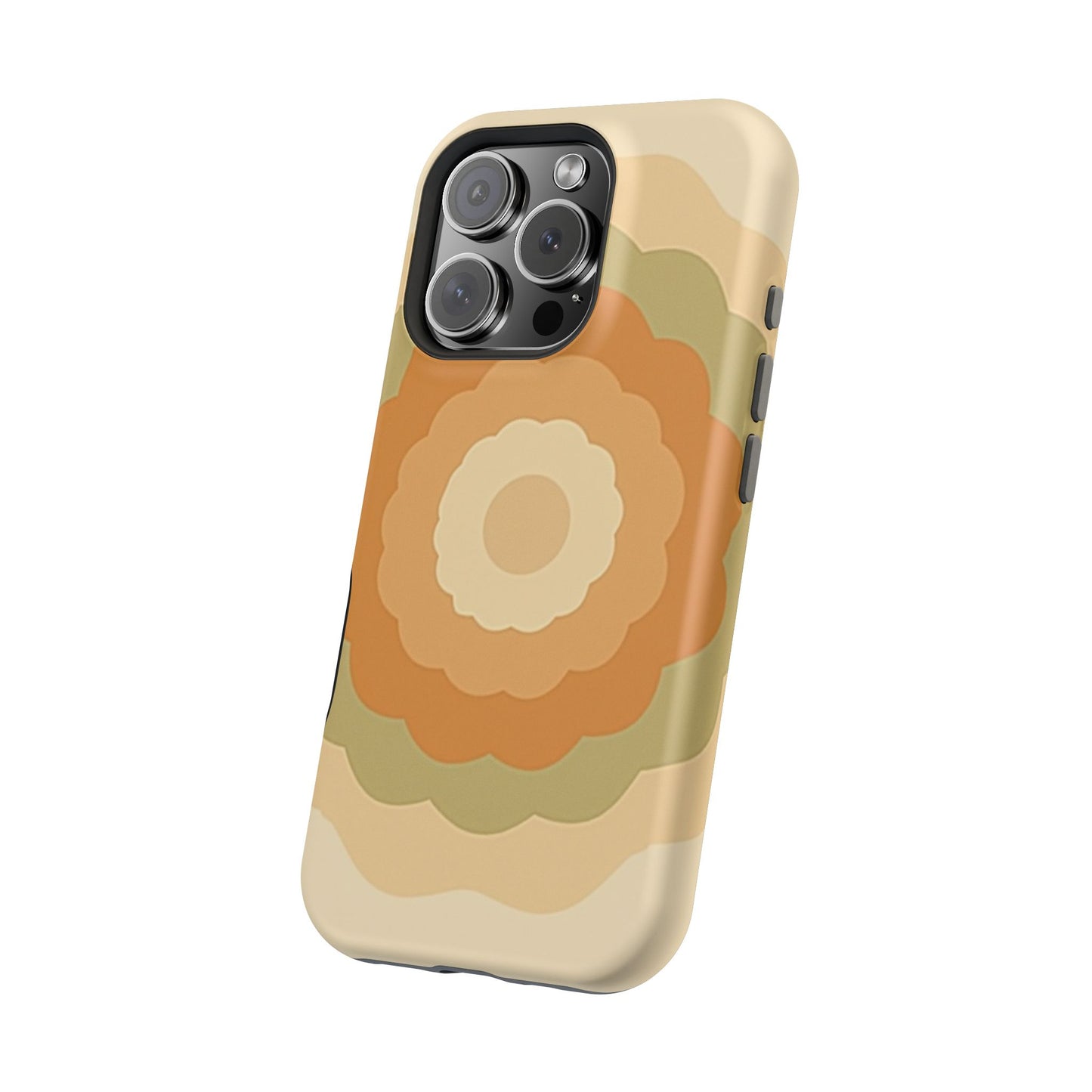 Retro Bloom iPhone Case - 70s Floral Design, Vintage Aesthetic Gift Idea
