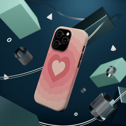 Pink Layered Heart iPhone Case - Cute Aesthetic Y2K Valentine's Gift