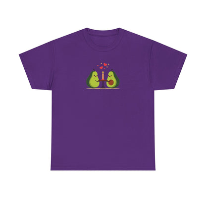 Cute Avocado Couple T-Shirt – “Avocuddles Date Night” – Funny Romantic Tee for Foodie Lovers & Veggie Fans
