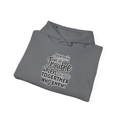 Apparently We're Trouble Hoodie – Fun & Bold Friendship