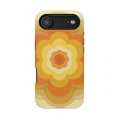 Vintage Floral iPhone Case - 70s Retro Flower Design, Groovy Aesthetic Gift Idea