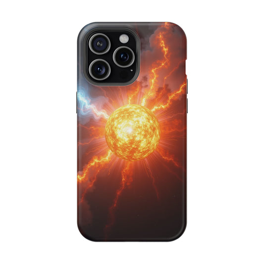 Solar Flare iPhone Case - Fiery Sunburst Space Design - Astronomy Gift Idea