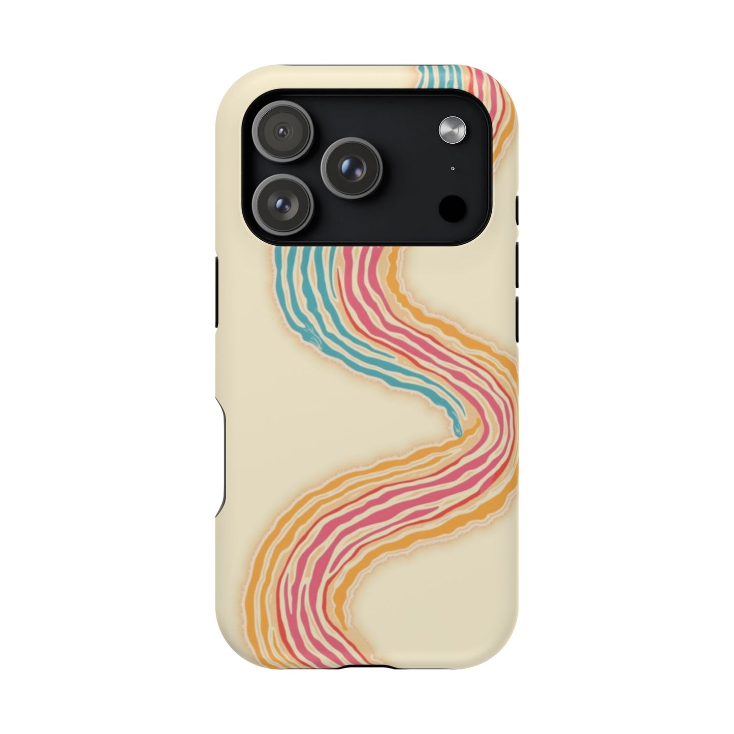 Abstract Flow Phone Case - Pastel Streamline Design