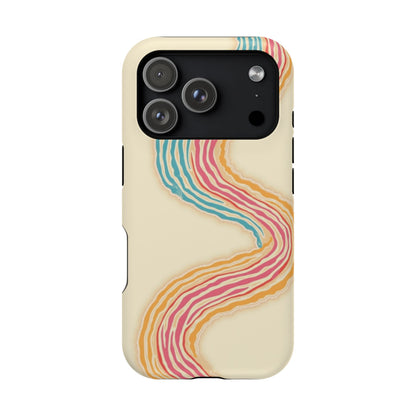 Abstract Flow Phone Case - Pastel Streamline Design
