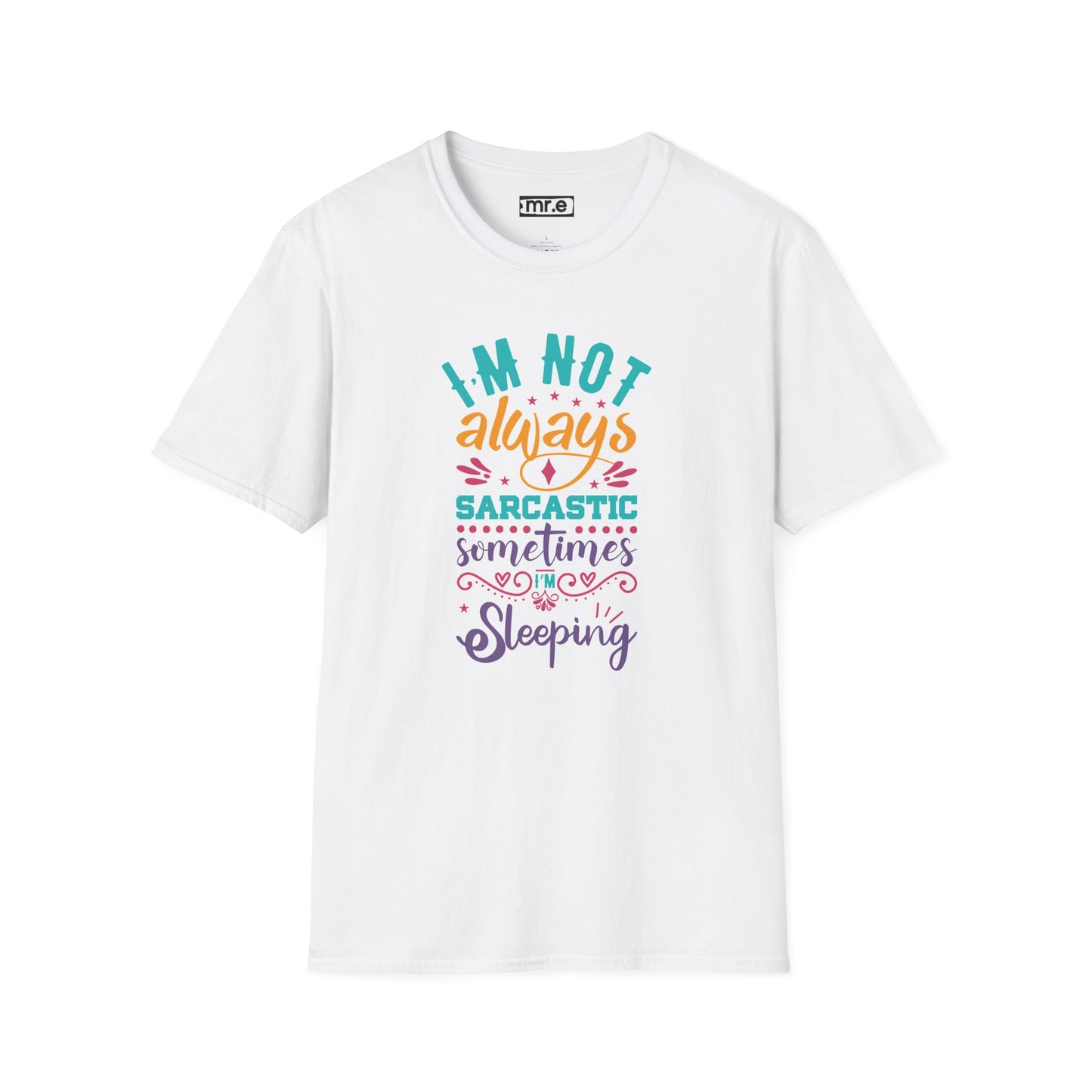 Funny Sarcastic Shirt - Sleepy Tee, Witty Graphic T-Shirt, Gift for Sarcastic People, Black Aesthetic Clothing