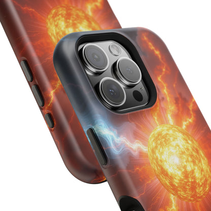Solar Flare iPhone Case - Fiery Sunburst Space Design - Astronomy Gift Idea