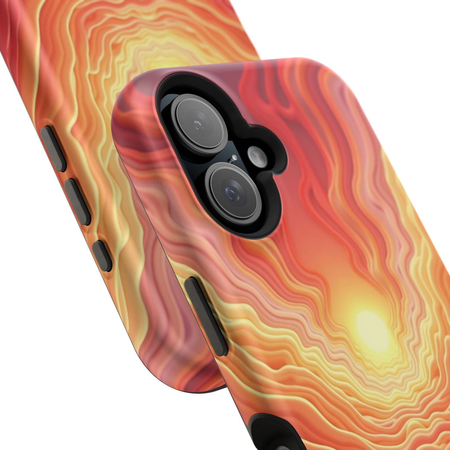 Golden Glow iPhone Case - Sunset Landscape Design, Aesthetic Gift Idea