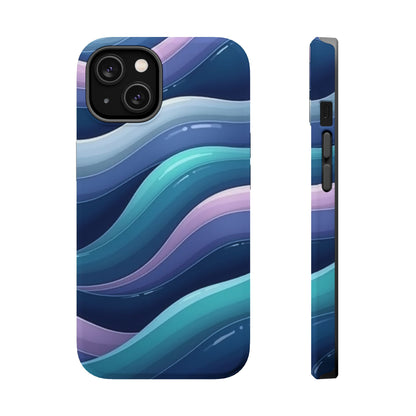 Blue Wave Phone Case - Aesthetic iPhone Case | Dark Moody Gradient Design | Gifts for Her | Unique Art Print