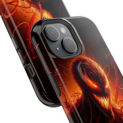 Fiery Alien Phone Case - Aesthetic iPhone Case | Sci-Fi Art Design | Gifts for Him | Unique Phone Accessories