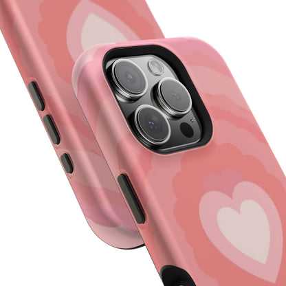 Heart Ripple iPhone Case - Cute Pink Aesthetic - Kawaii Gift for Her