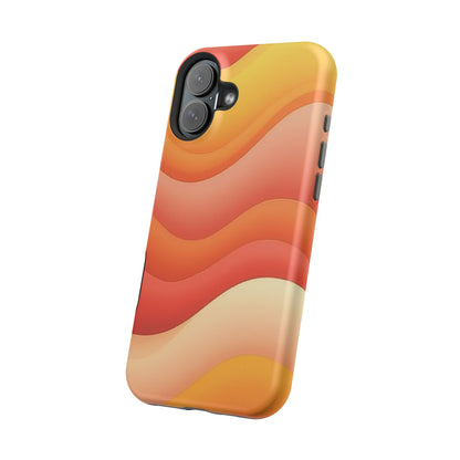 Sunset Waves Phone Case - Aesthetic Orange & Yellow Gift | Retro Summer Vibes Cases