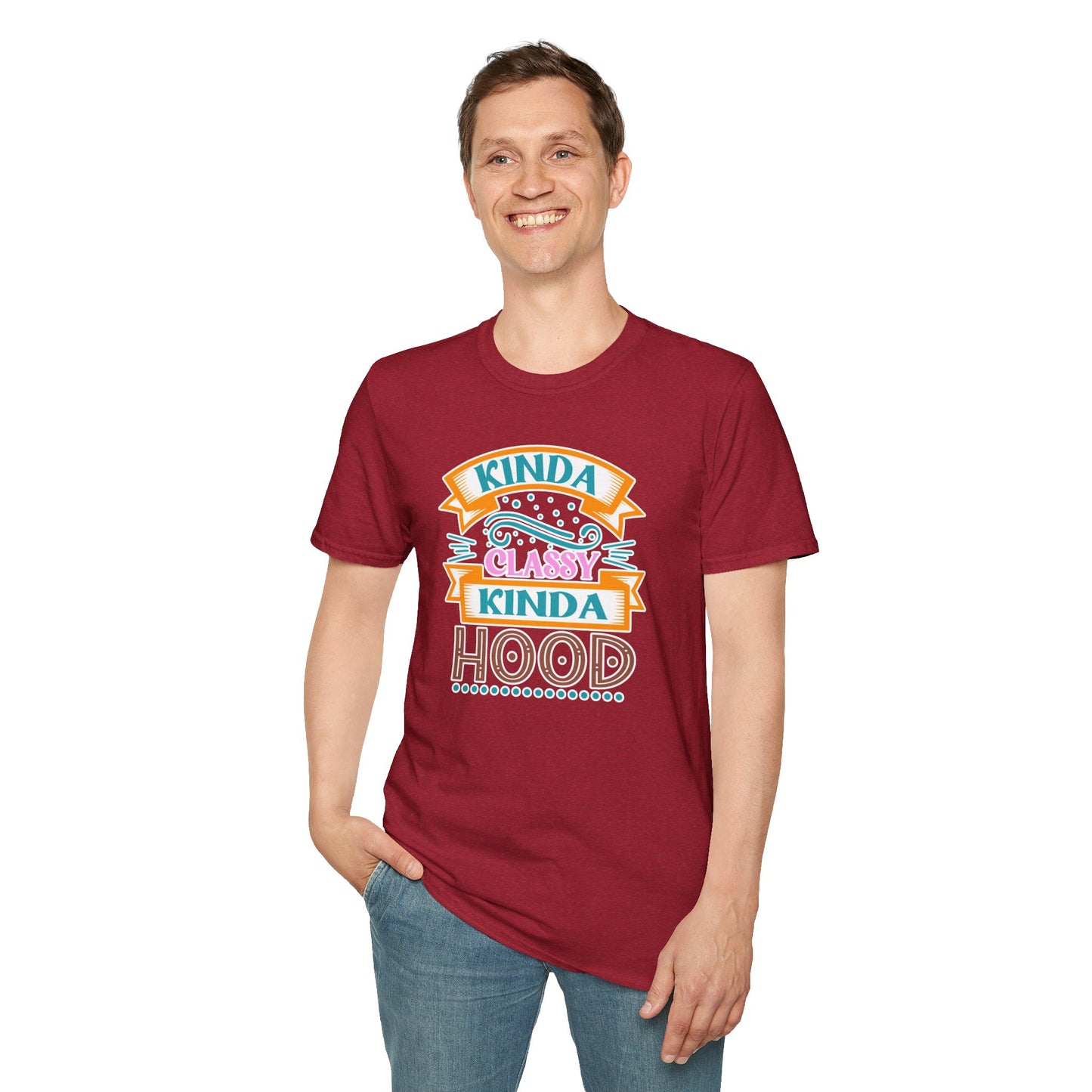 "Kinda Classy, Kinda Hood" Funny Dual-Vibe T-Shirt – Effortlessly Cool Graphic Tee for the Ironic Minimalist & Streetwise Sassy Soul