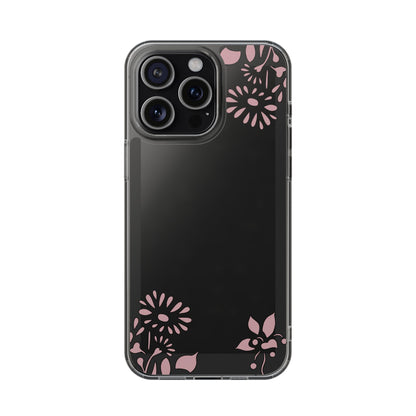 Elegant Floral Clear Phone Case – Minimalist Chic Protection