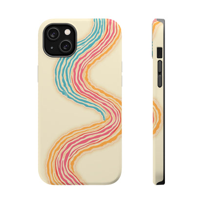 Abstract Flow Phone Case - Pastel Streamline Design