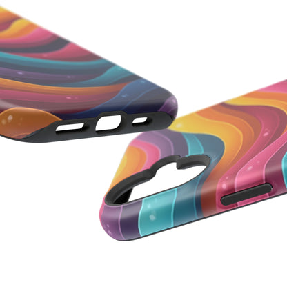 Colorful Wave Phone Case - Aesthetic iPhone Case, Bright Gift Idea, Trendy Summer Accessory