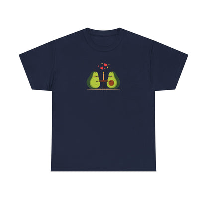 Cute Avocado Couple T-Shirt – “Avocuddles Date Night” – Funny Romantic Tee for Foodie Lovers & Veggie Fans