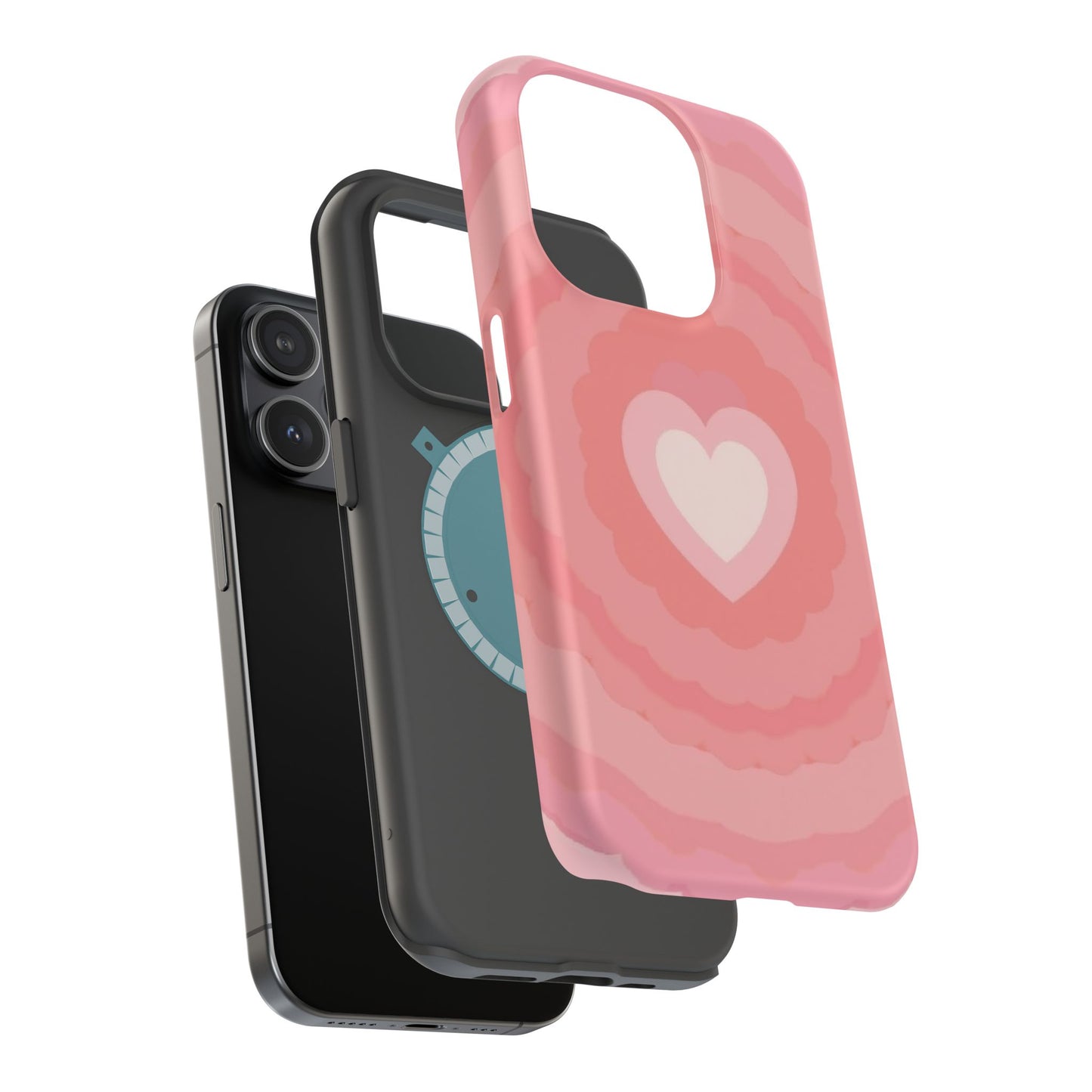 Heart Ripple iPhone Case - Cute Pink Aesthetic - Kawaii Gift for Her