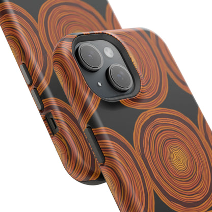 Rustic Swirl iPhone Case - Boho Wood Grain Pattern - Aesthetic Phone Accessories