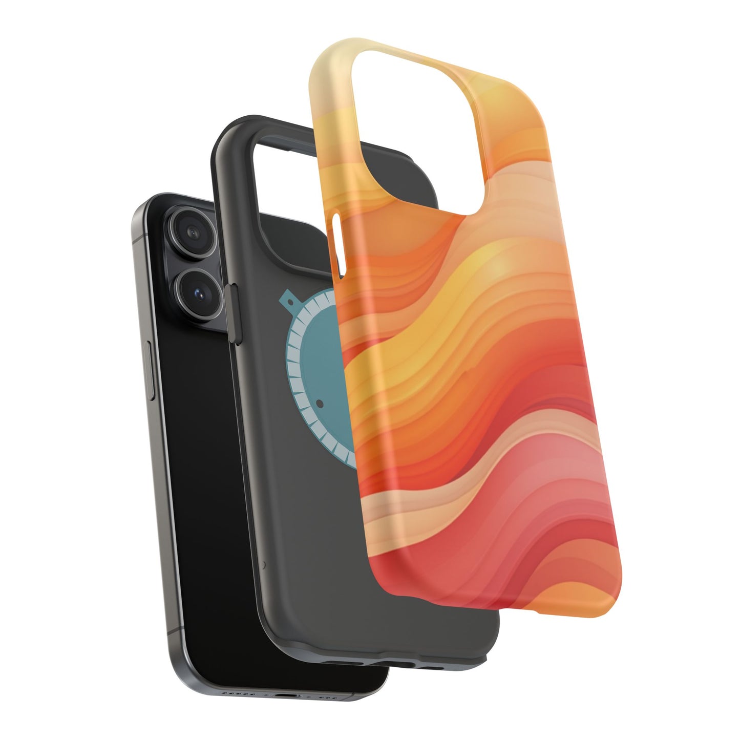 Sunset Phone Case - Aesthetic iPhone Case | Warm Gradient Wave Design | Gifts for Her | Beachy Summer Vibes