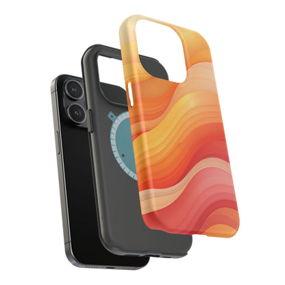 Sunset Phone Case - Aesthetic iPhone Case | Warm Gradient Wave Design | Gifts for Her | Beachy Summer Vibes