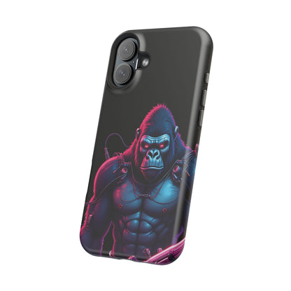 Cyber Primal Phone Case – Neon Power, Gorilla Strength