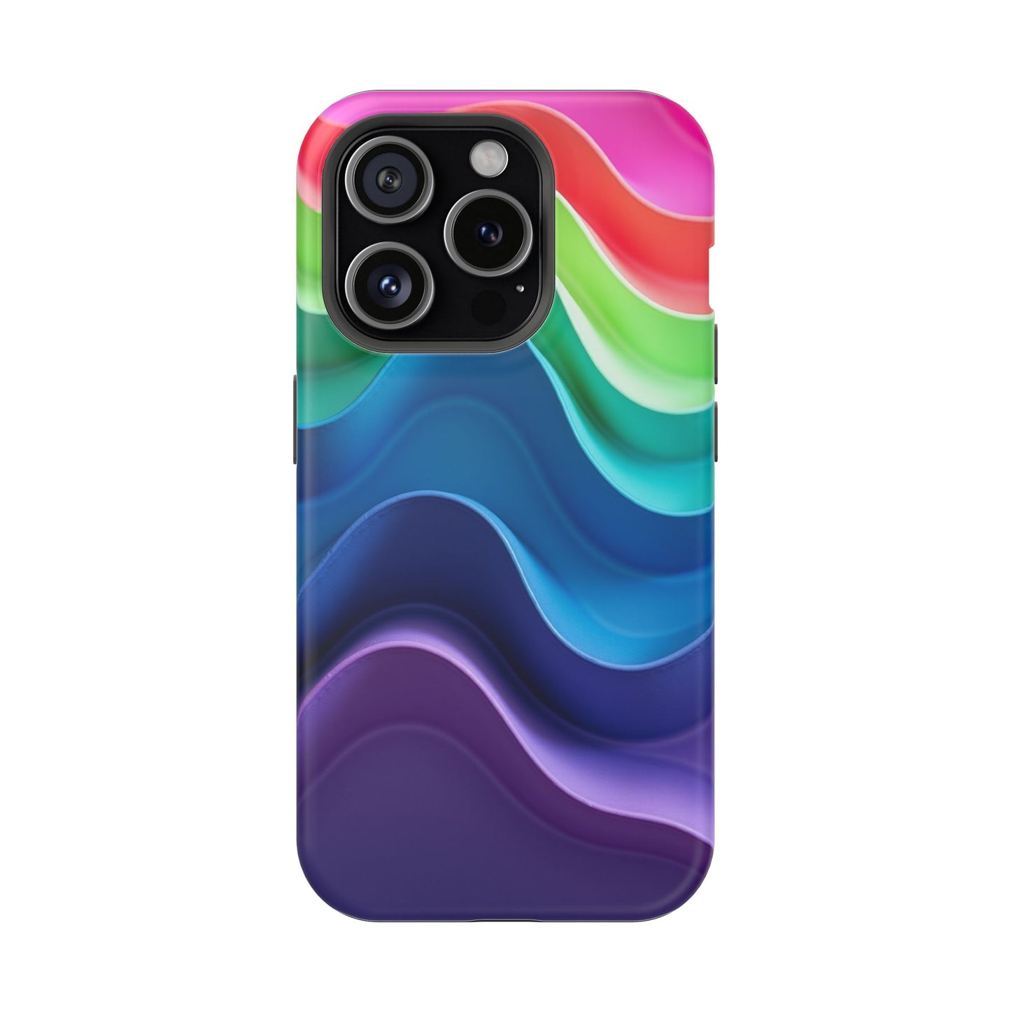 Rainbow Wave Phone Case - Aesthetic Ocean Design | iPhone 14-17 Cases | Nature Gifts for Her, Colorful Trendy Accessory