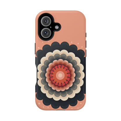 Earth Tone Mandala iPhone Case - Bohemian Floral Design, Aesthetic Gift Idea