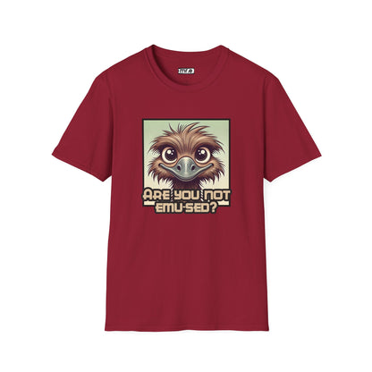 "Are You Not Emu-sed?" Funny & Witty Graphic Tee – Hilarious Bird Joke Shirt for Animal Lovers, Nerds & Humor Fans