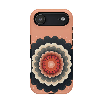 Earth Tone Mandala iPhone Case - Bohemian Floral Design, Aesthetic Gift Idea