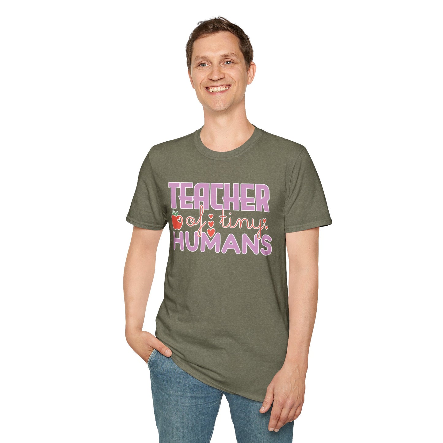 Teacher Appreciation Gift - “Teacher of Tiny Humans” Cute Tee, Preschool Teacher Shirt, Kindergarten Educator Gift