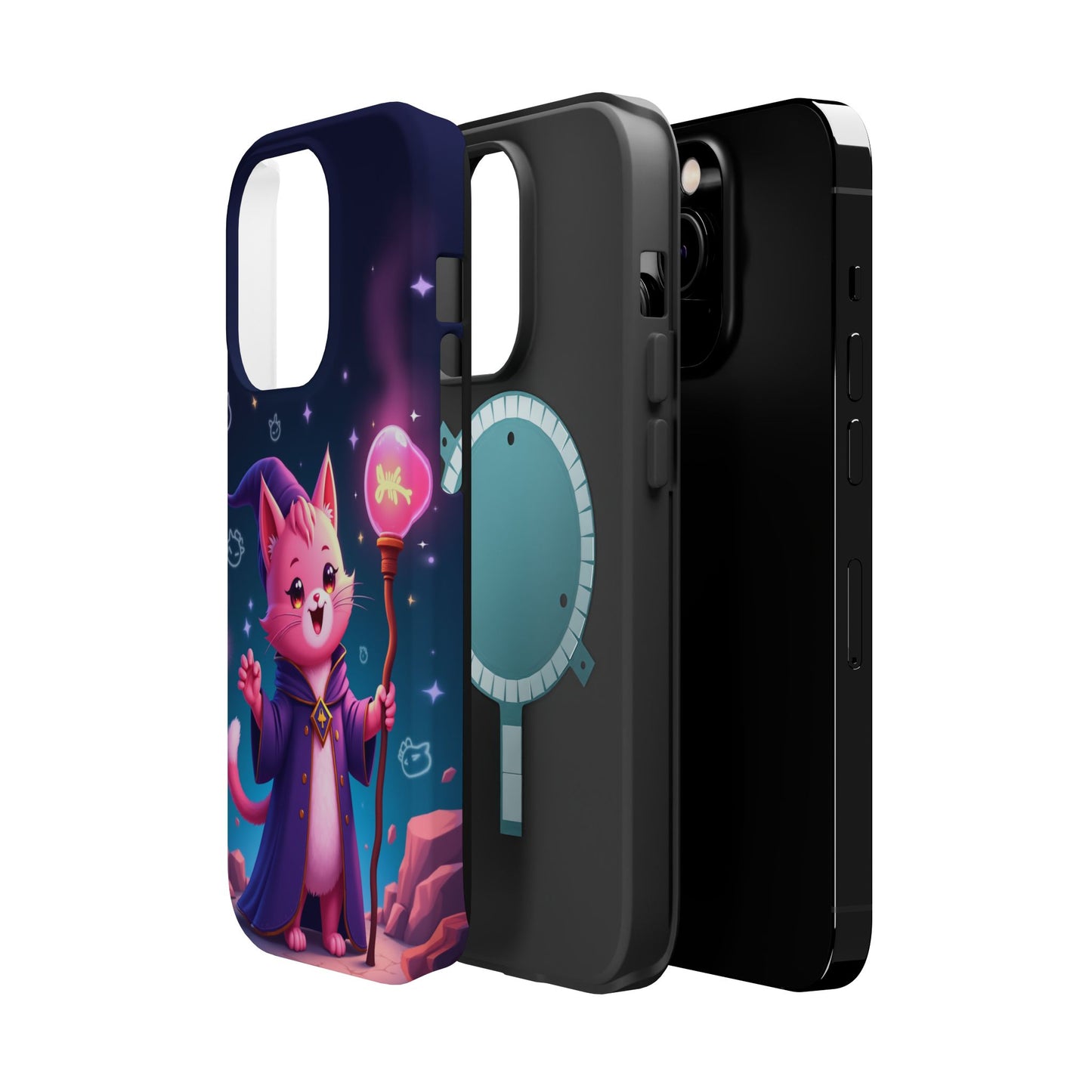 Magical Cat Sorcerer iPhone Case - Cute Fantasy Gift for Cat Lovers