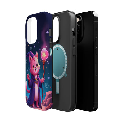Magical Cat Sorcerer iPhone Case - Cute Fantasy Gift for Cat Lovers
