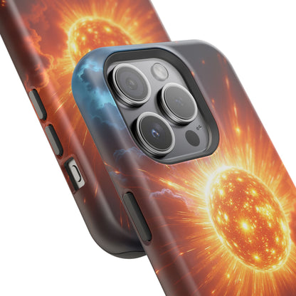 Sun Phone Case - Fiery Starburst iPhone Cover - Astronomy Gift for Him/Her