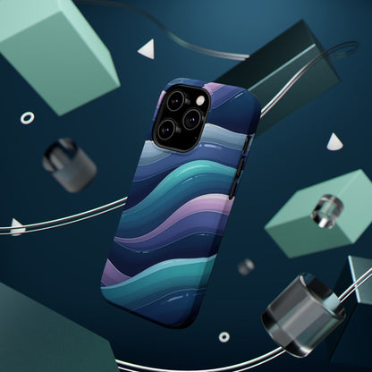 Blue Wave Phone Case - Aesthetic iPhone Case | Dark Moody Gradient Design | Gifts for Her | Unique Art Print